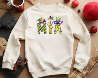Personalized Mardi Gras Shirt, Cute Mardi Gras Kids Tee, Custom Kids Shirt, Mardi Gras Personalized Name Shirt, Custom Mardi Gras Kids Shirt