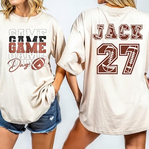 Camisa personalizada para dia de jogo de futebol, camisa personalizada para time de futebol, camisa personalizada com nome de jogador de futebol, camisa para temporada de jogo, presente para jogador de futebol