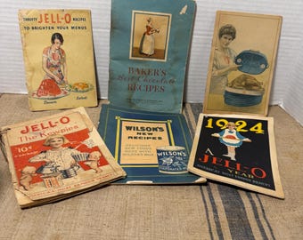 Six Antique Cookbooks, Booklet Style