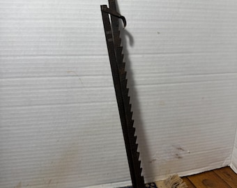 Antique sawtooth fireplace trammel