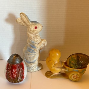 Vintage Easter Rabbit, Chick & Egg