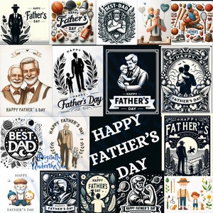 Father's Day Clipart Bundle for every Dad, Papa, Daddy, Grandfather, Grandpa | Happy Fathers Day Card Design | JPG Image | Digital Download