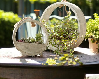 Jardinière en bois, Décoration de jardin extérieure, Décoration de jardin, Cadeau de jardinage, Cadeau pour jardinier, Cache-pot respectueux de l'environnement, Cadeau de pendaison de crémaillère