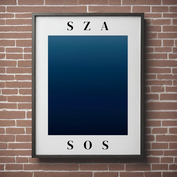 SOS - SZA | Minimalist Album Cover Poster | Home Wall Decor | Printable Wall Art | Aesthetic Decor | Music Gifts