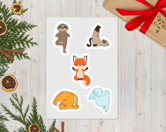 Yoga Animals Stickers Sheet - 2