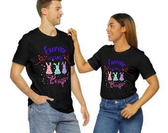 Easter Apparel, Easter Teacher Shirt, Easter Family Tee, Funny Kids Easter Tee, Cute Bunny Tee, Exercise With My Peeps T-Shirt