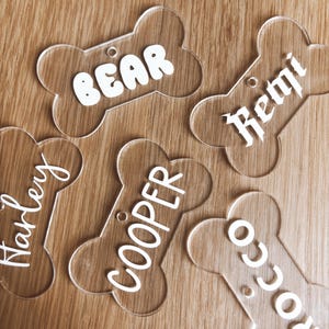 Modern Acrylic Personalized Pet Tag