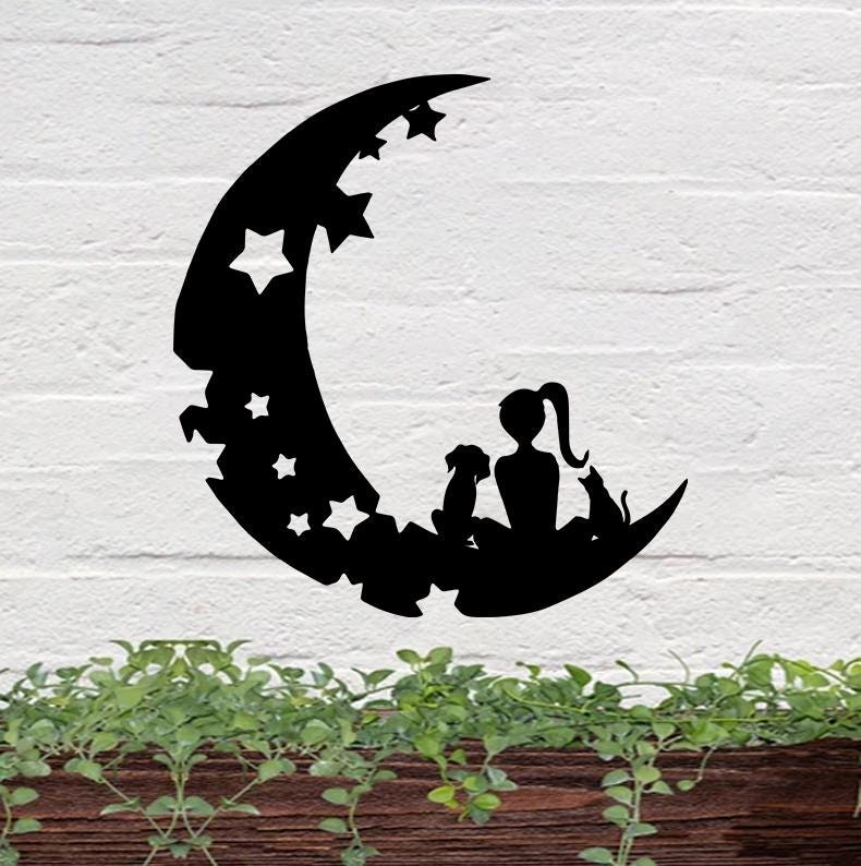 dog-girl-cat-on-the-moon-metal-wall-art-moon-cat-sign-home-decoration