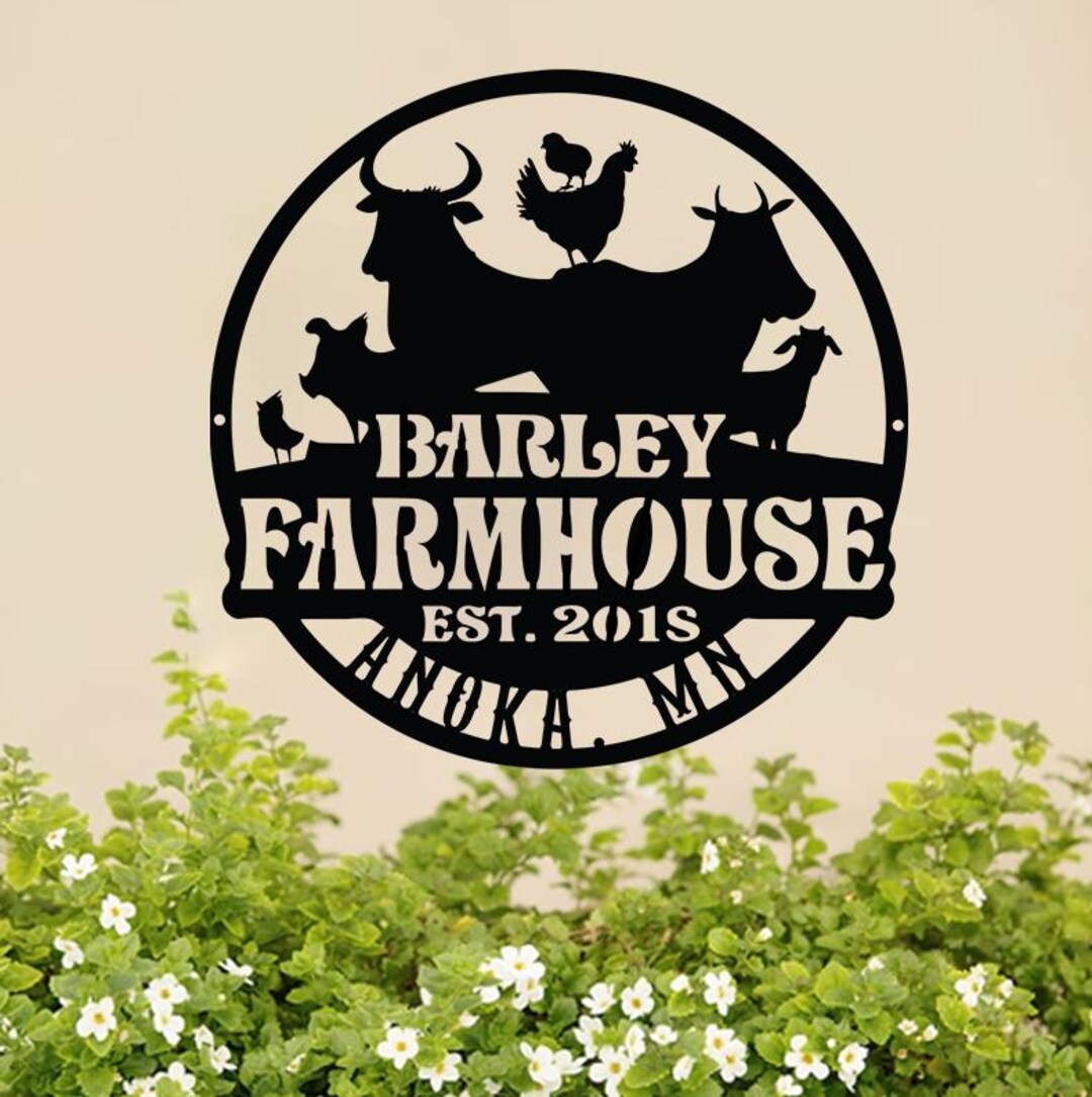 Custom Chcken Farm Metal Sgn, Personalzed Chcken Coop Sgn, Hen