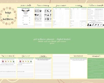 Hundplanerare och vårdspårare: Guide för husdjursägare och djurvakter (digital/grön PDF)