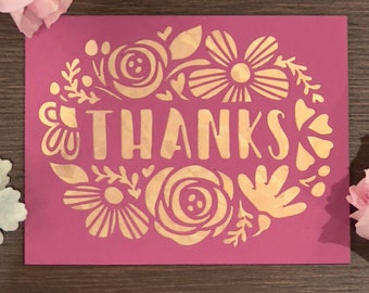 Lot de cartes de remerciement florales