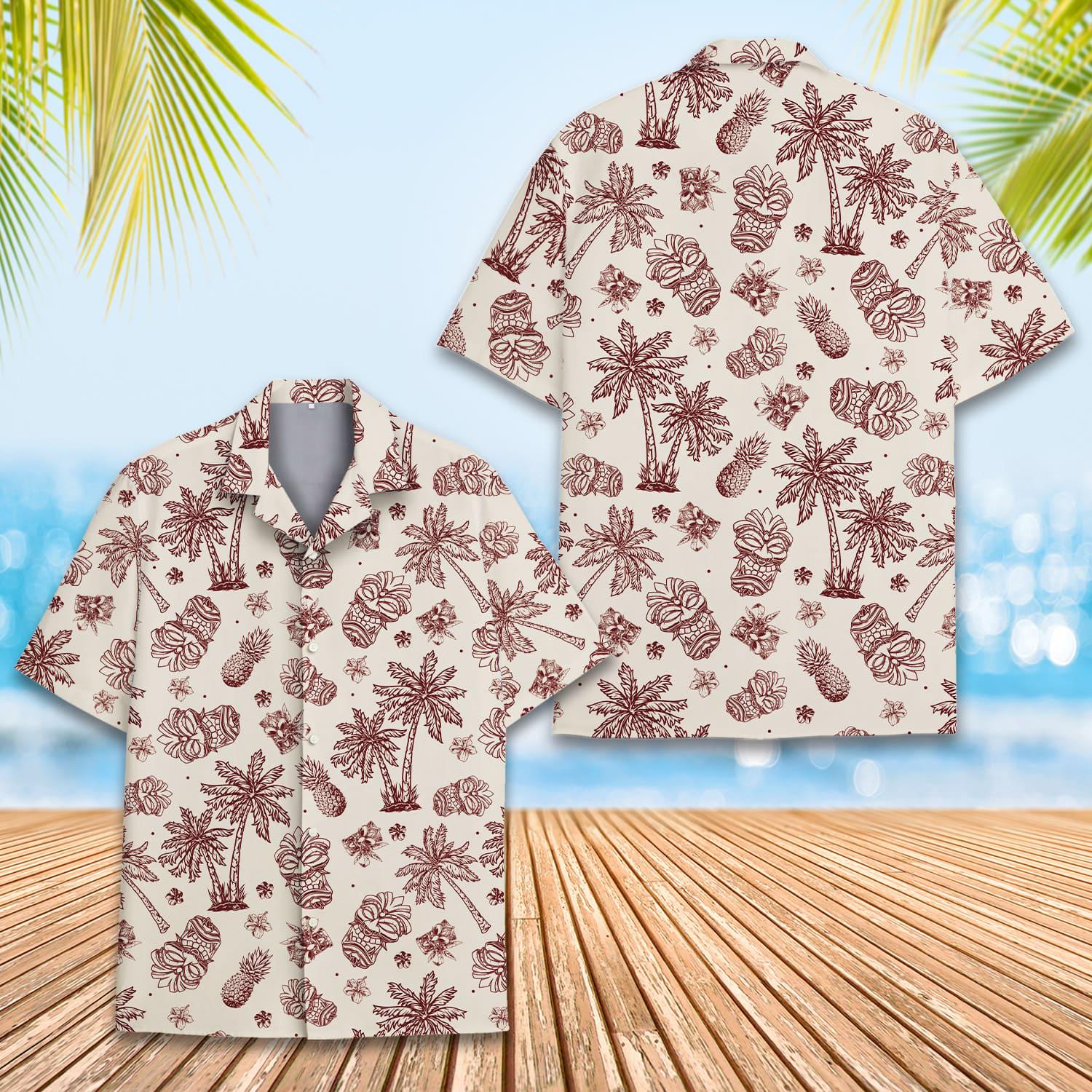 Discover Tropical Tiki HHawaiian Shirt, Tiki Shirt Summer Beach Aloha Hawaiian Shirt