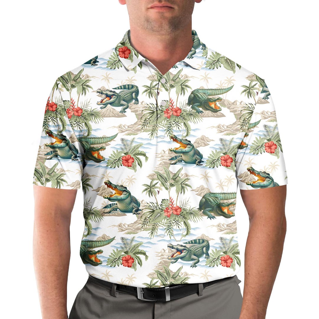 Alligator Polo Shirt for Men, Alligator Shirts for Men, Gator Shirts