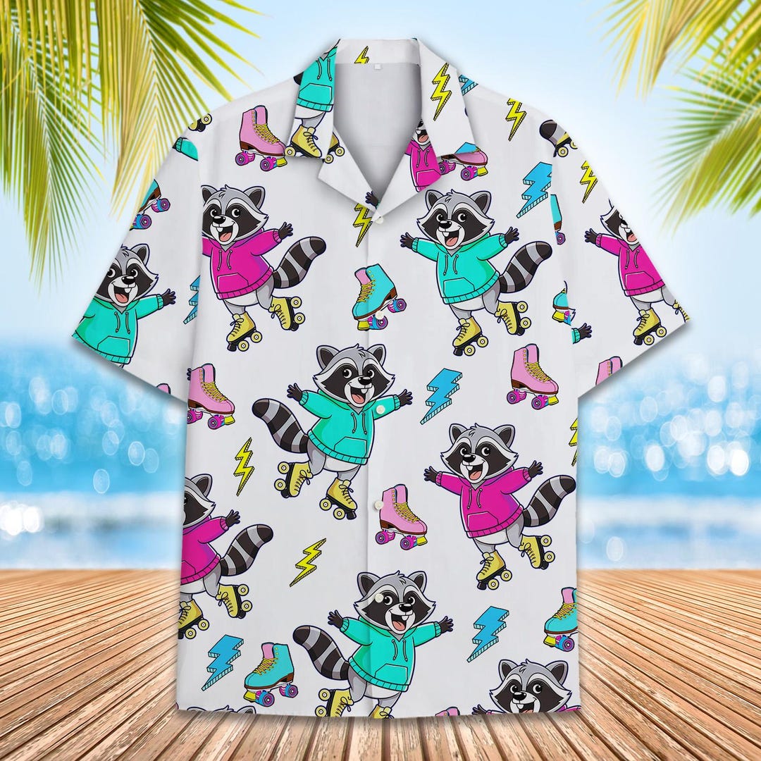 Boys S/S Raccoon Surfer T-Shirt main image 0