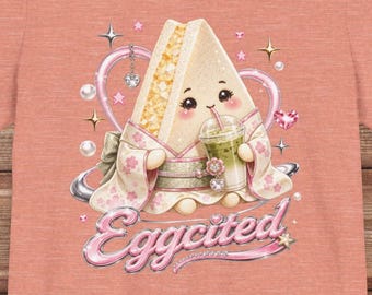 Japanese Egg Sandwich T-shirt Kawaii Food Tee Japan Convenience Store Gift Tamago Sando Shirt Matcha Lover Y2K Aesthetic Tee