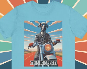 Camiseta de gran danés Camiseta para amantes del gran danés Camiseta para dueños de gran danés Camiseta para perros para amantes de los perros Camiseta de viaje para amantes de las motocicletas Viajes con perro