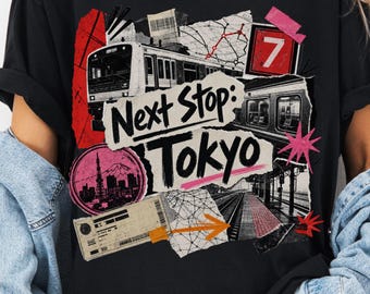 Tokyo Travel T-Shirt for Japan Traveler Tee for Tokyo Lover Gift Japanese Train Vacation Shirt Railway Fan Tshirt
