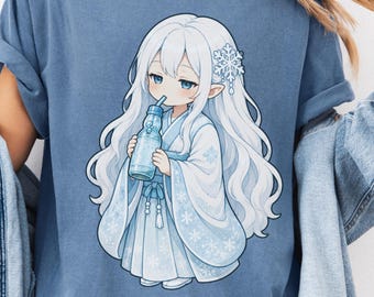 Yuki Onna T-Shirt for Japanese Mythology Lover Tee for Ramune Soda Fan Gift for Japan Traveler Shirt for Yokai Lover Snow Princess Tee