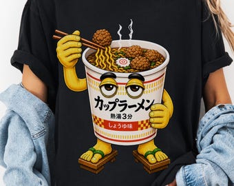 Instant Ramen T-shirt for Japanese Food Lover Tee for Convenience Store Fan Gift for Japan Traveler Shirt for Instant Noodles Lover Tee