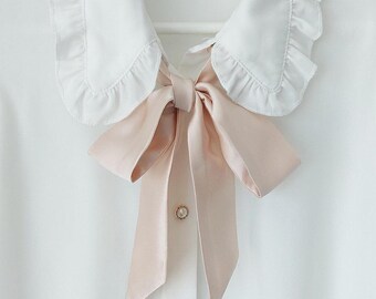 Ballet pink silk scarf, silk hair ribbon, hair bow, neck scarf, necktie, choker, headband, bridal hair tie, bridesmaid gift, made in Canada