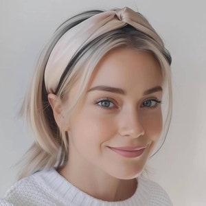 Pure silk headband, turban headband, twist headband, silk hair accessories, handmade gift, hair care self care gift, Made in Canada