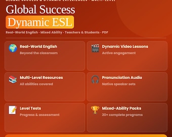 Global Success & Dynamic Experiences | Multi-Level ESL Learning Bundle | Teacher and Student Resource | Printable PDF | Language Kit