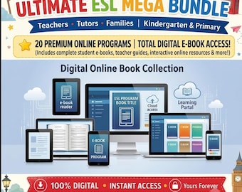 ULTIMATE ESL Mega Bundle | 20 English Teaching Programs | Primary & Kindergarten Curriculum | ESL Teacher Resources | Digital Language Pack