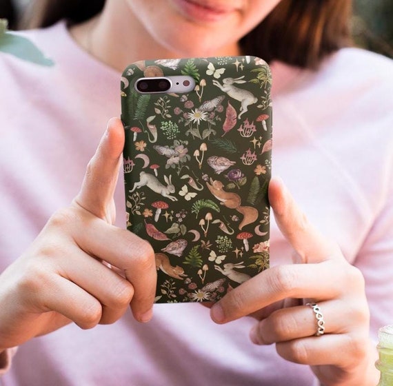 Woodland Creatures Phone Case: Cottagecore Nature Theme