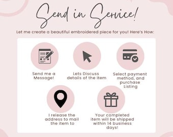 Send in Service Machine Embroidery: Mail Me Your Item!