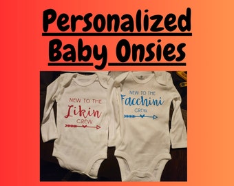 Baby Shower Gifts. Personalized Baby Iron on Transfers. Can Be Ironed on at Home!