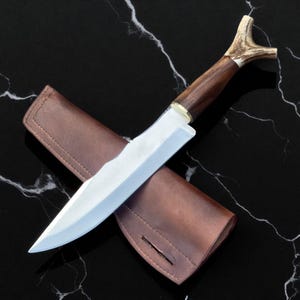 Handcrafted Bowie Knife: Legends of the Fall Movie Replica with Antler Handle