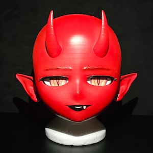Succubus Kigurumi Anime Cosplay Maske und Kopf mit abnehmbaren Gesicht