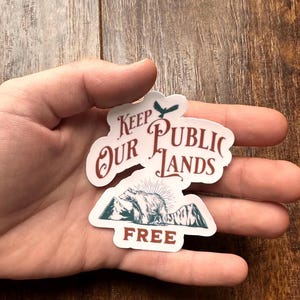 Adesivo Proteja Nossas Terras Públicas, adesivo de vinil à prova d&#39;água, decalque de conservação, adesivo de ativista ambiental, salve nossos parques, adesivo NPS