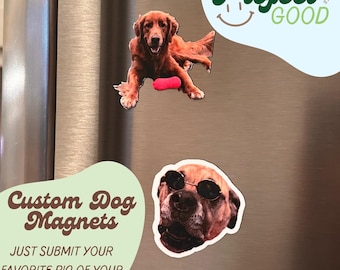 Personalisiertes Haustier Foto Magnet: Wasserdichter Vinyl Hunde- & Katzenmagnet