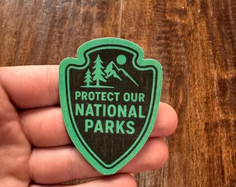 Protect National Parks Aufkleber: Wasserfester Vinyl-Aufkleber