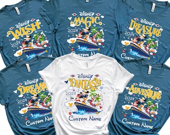 Benutzerdefinierte Disney Cruise Shirt, Disney Cruise 2024 Shirts, benutzerdefinierte Disney Cruise Familie Passende Shirt, Disney Cruise Group T-Shirts