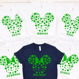 Disney St. Patrick&#39;s Day Shirt, Mickey and Minnie Shamrock T-Shirt, Disneyworld Family Matching Tees, Disneyland St. Patrick&#39;s Day T-Shirt