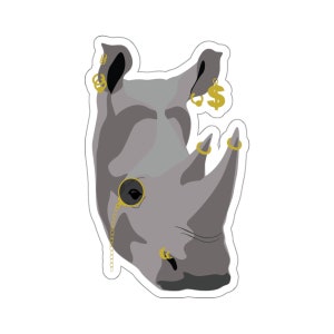Cool Rhino Kiss-Cut Stickers