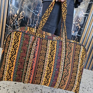 Valigia di stracci realizzata a mano da Gaziantep Arte tessile turca unica immagine 6