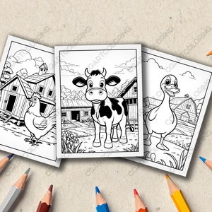20 Cute Farm Animal Coloring Pages for Kids, Toddlers Preschoolers ...