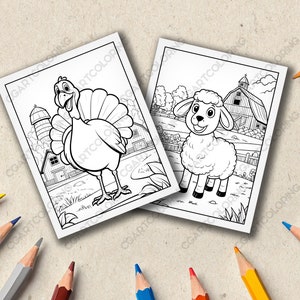 20 Cute Farm Animal Coloring Pages for Kids, Toddlers Preschoolers ...