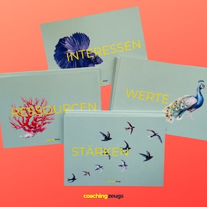 Coaching Karten Set (60 Stk.) Stärken, Werte, Interessen, Ressourcen | Für Coaching, Training, Selbstreflexion & Persönlichkeitsentwicklung