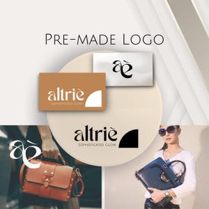 Vooraf gemaakt logo, minimalistische ondernemerslogo's, aanpasbaar Elegante professionele tekstbranding Zakelijk merkontwerp Bewerkbaar bloguiterlijk