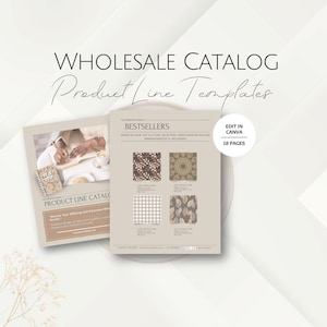Sjablonen voor groothandelsvellen, bewerkbare sjabloon voor notebookcatalogus, zakelijke wenskaarten, professionele prijslijst, verkoopbladen