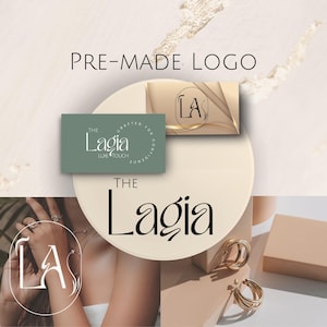 Vooraf gemaakt logo, minimalistische ondernemerslogo's, aanpasbaar Elegante professionele tekstbranding Zakelijk merkontwerp Bewerkbaar bloguiterlijk