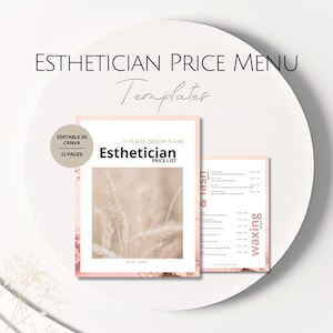 Lista de preços de esteticistas, modelos de cardápios, modelos profissionais para salões de beleza, conjuntos de pacotes de SPA, folhetos de dermatologia, tratamentos faciais