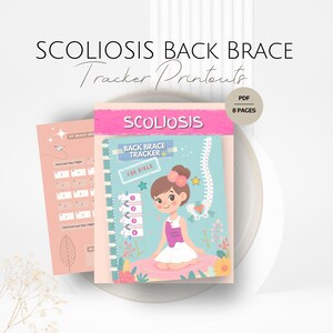 Scoliosis Brace Tracker Templates, Editable Back Bracing Protocol, Monthly Journal, Professional Canva Template Spine Curvature Health Guide