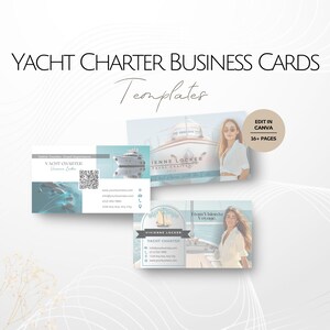 Yacht Charta Visitenkarten Vorlagen, anpassbare Yachts Info Karten Anpassbare Vorlagen Professioneller Yachting Bootsverleih Bootsservice AI