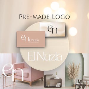 Vooraf gemaakt logo, minimalistische ondernemerslogo's, aanpasbaar Elegante professionele tekstbranding Zakelijk merkontwerp Bewerkbaar bloguiterlijk