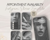 Beauty Appointment Availability Instagram Stories, Skin Care Digital Templates, Professional Anti Aging Service IG, Editable Social Calendar